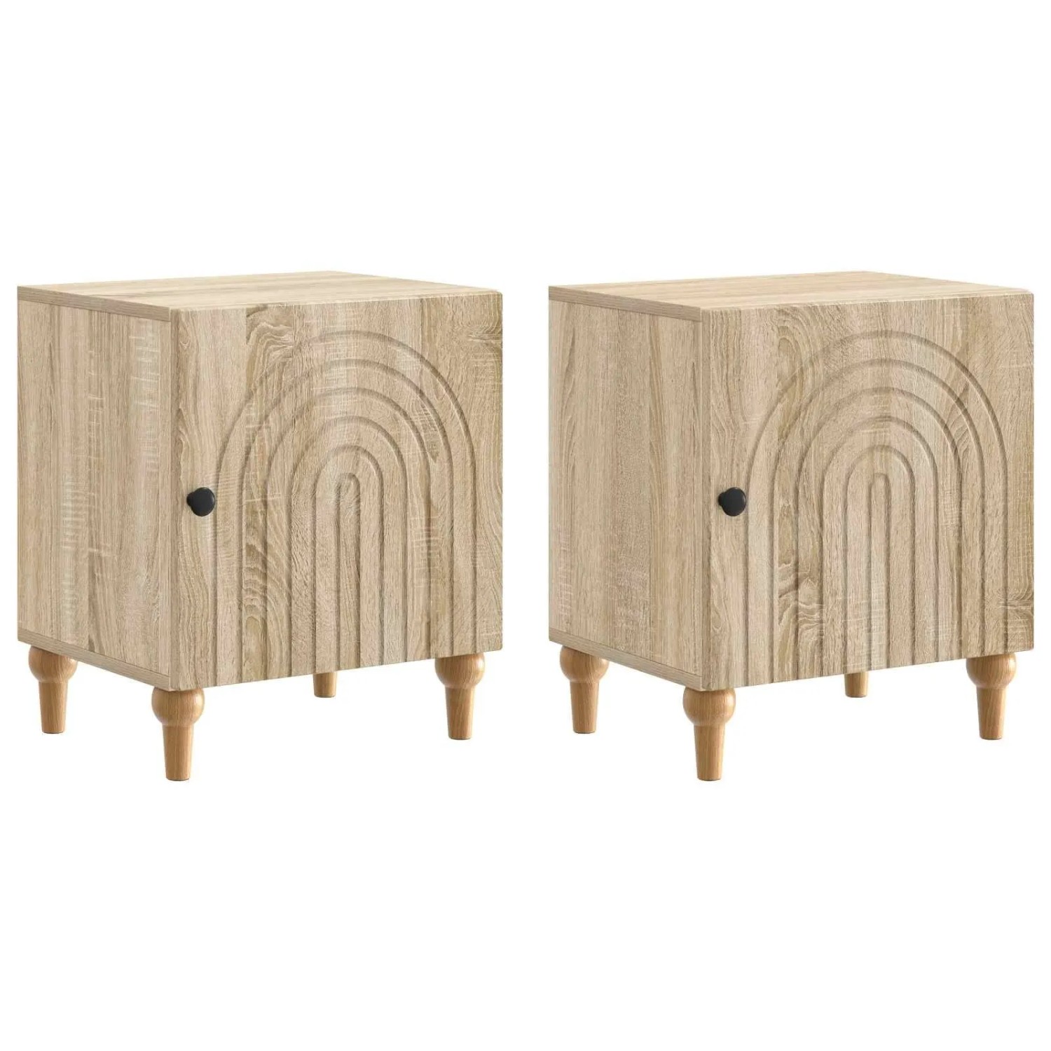 vidaXL Nachttisch 2 Stk Sonoma-Eiche 43 x 34,5 x 50 cm Holzwerkstoff 894110