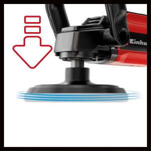 Einhell CC-PO 1100/150 CE Poliermaschine mit Schleifteller und Drehbewegung für Autopflege.
