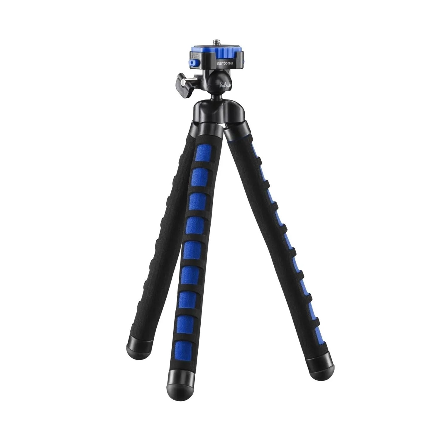 Mantona Kaleido Flex Stativ Ocean Blue 270X43X43Mm Biegbar Kugelkopf Reisestativ
