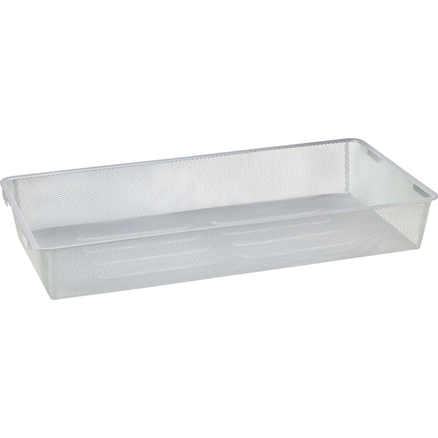 Metall-Drahtgitterkorb 12 cm x 39 cm x 80 cm Alu-Weiß