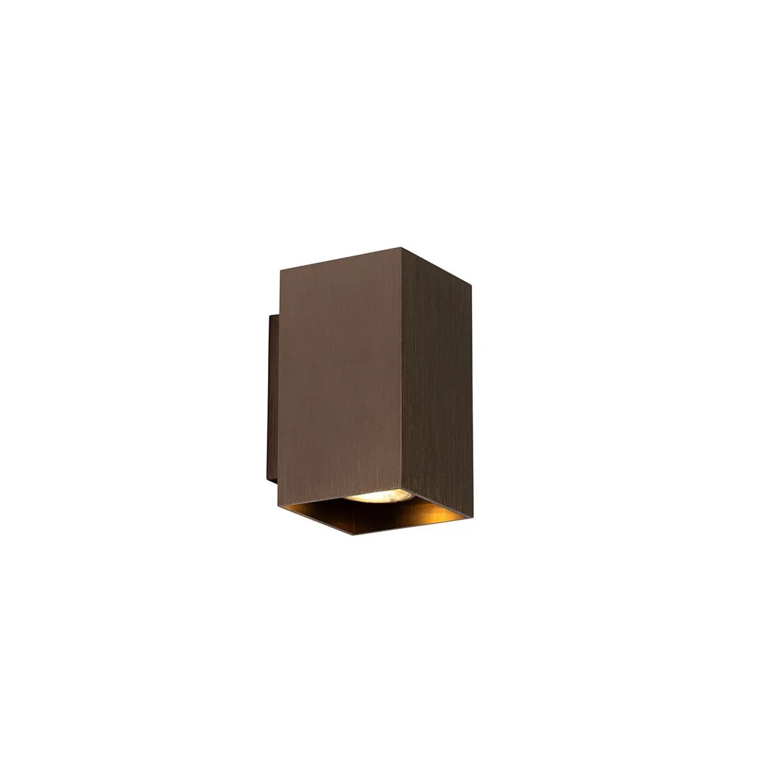 QAZQA Moderne Wandleuchte DunkelBronze Quadratisch Sandy