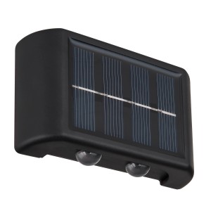 Schwarze Globo Solarleuchte im 3er Set für den Außenbereich.