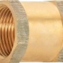 Rotguss Gewinde-Muffe 24,1 mm (Rp 3/4) für die schnelle Rohrverbindung.
