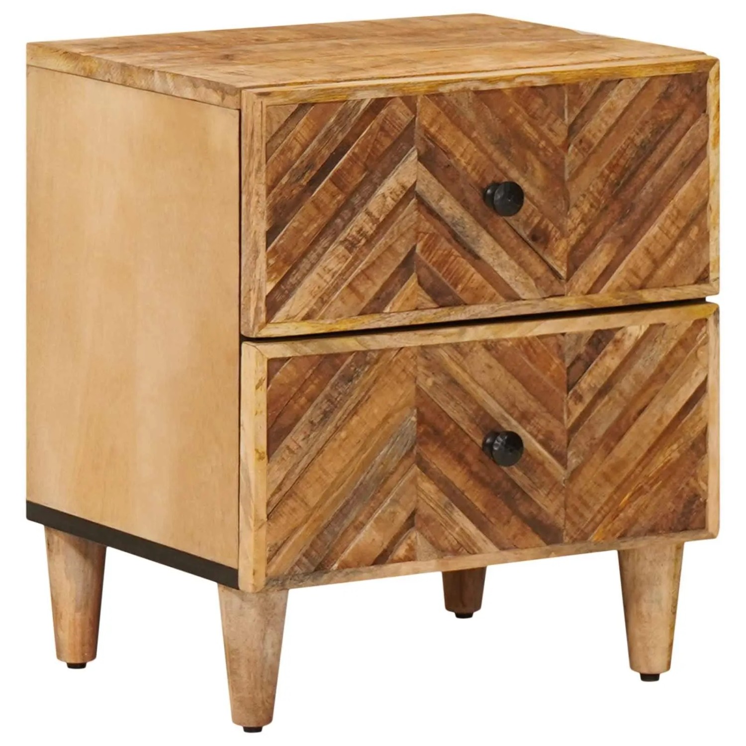 vidaXL Nachttisch Braun 40 x 33,5 x 46 cm Massivholz Mango 4018914
