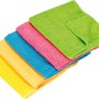 5er Set Universaltücher aus Mikrofaser in Gelb, Orange, Blau, Pink und Grün.