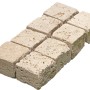 Travertin Ivory Classic Pflastersteine, 10x10x8 cm, Naturstein für Garten und Grundstück.