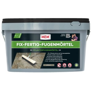 Eimer MEM Fix-Fertig-Fugenmörtel Steingrau 25kg für Pflasterfugen.