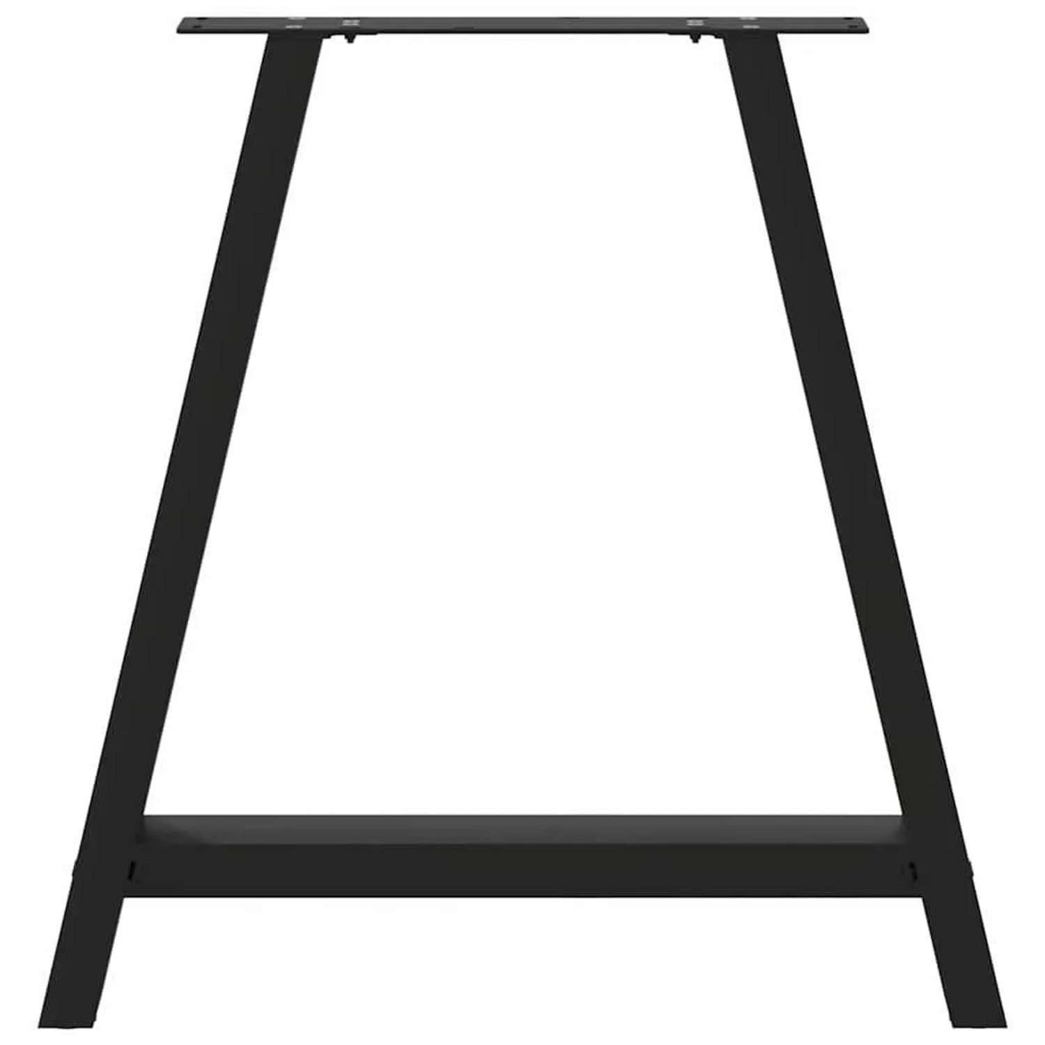 Schwarze vidaXL Esstischbeine in A-Form, 2er Set, aus Stahl (70x72-73 cm) für DIY-Tische.