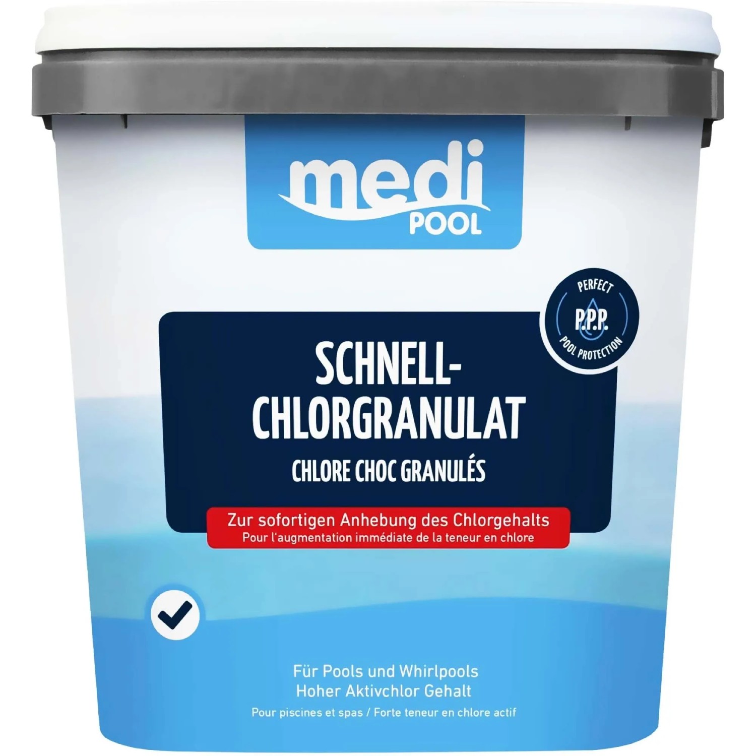 mediPOOL Schnell Chlor Granulat 5 kg Pool Wasserdesinfektion schnelllöslich