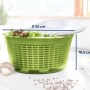Leifheit Salatschleuder ComfortLine, 5,5L, grün-transparente Schüssel mit Deckel und Salat