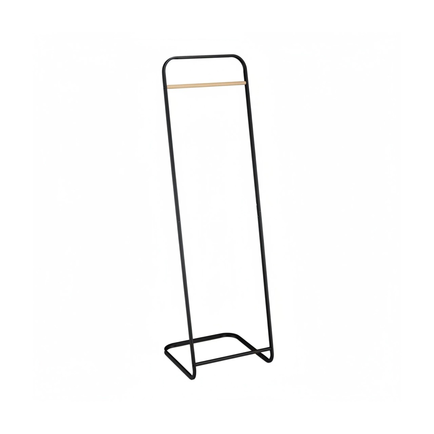 Relaxdays Kleiderständer Metall Schwarz Natur Freistehend 140 cm x 41 cm x 41 cm 1,5 kg