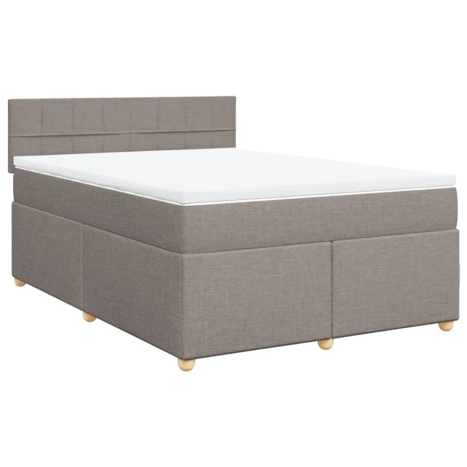 vidaXL Boxspringbett mit Matratze Taupe 160x200 cm Stoff 3289035 günstig online kaufen