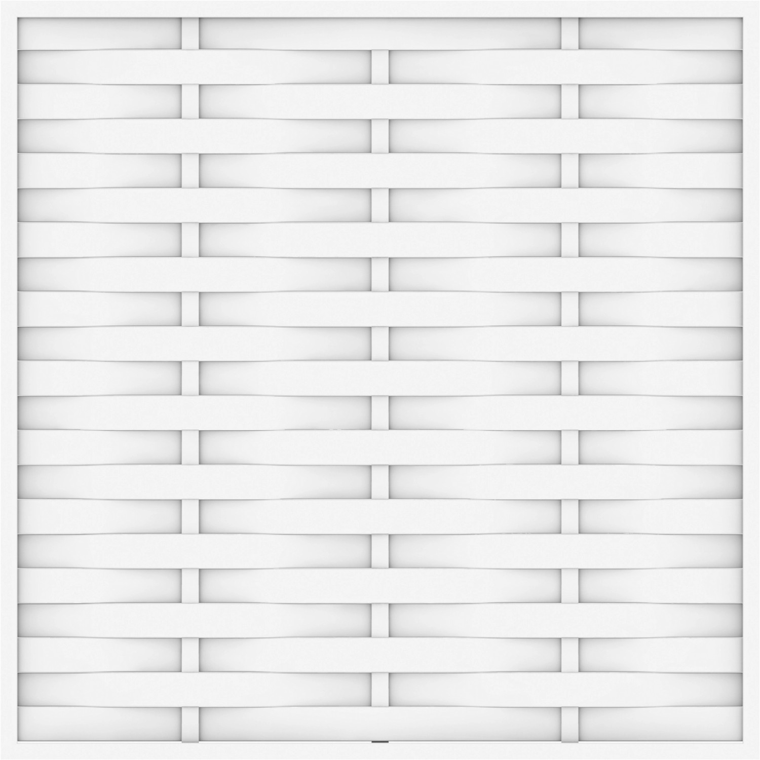 Sichtschutzzaun Element Longlife Romo gerade Weiß 180 cm x 180 cm