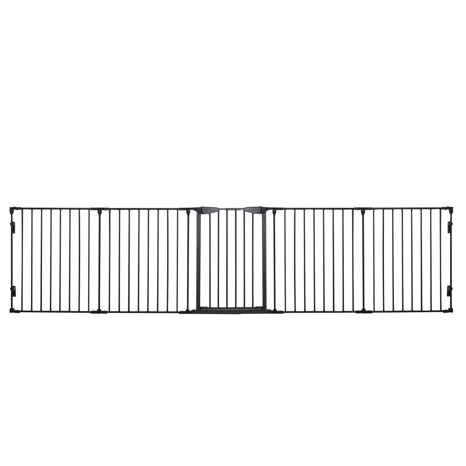 PawHut Absperrgitter Stahl Kunststoff Schwarz 300L x 3B x 74,5H cm