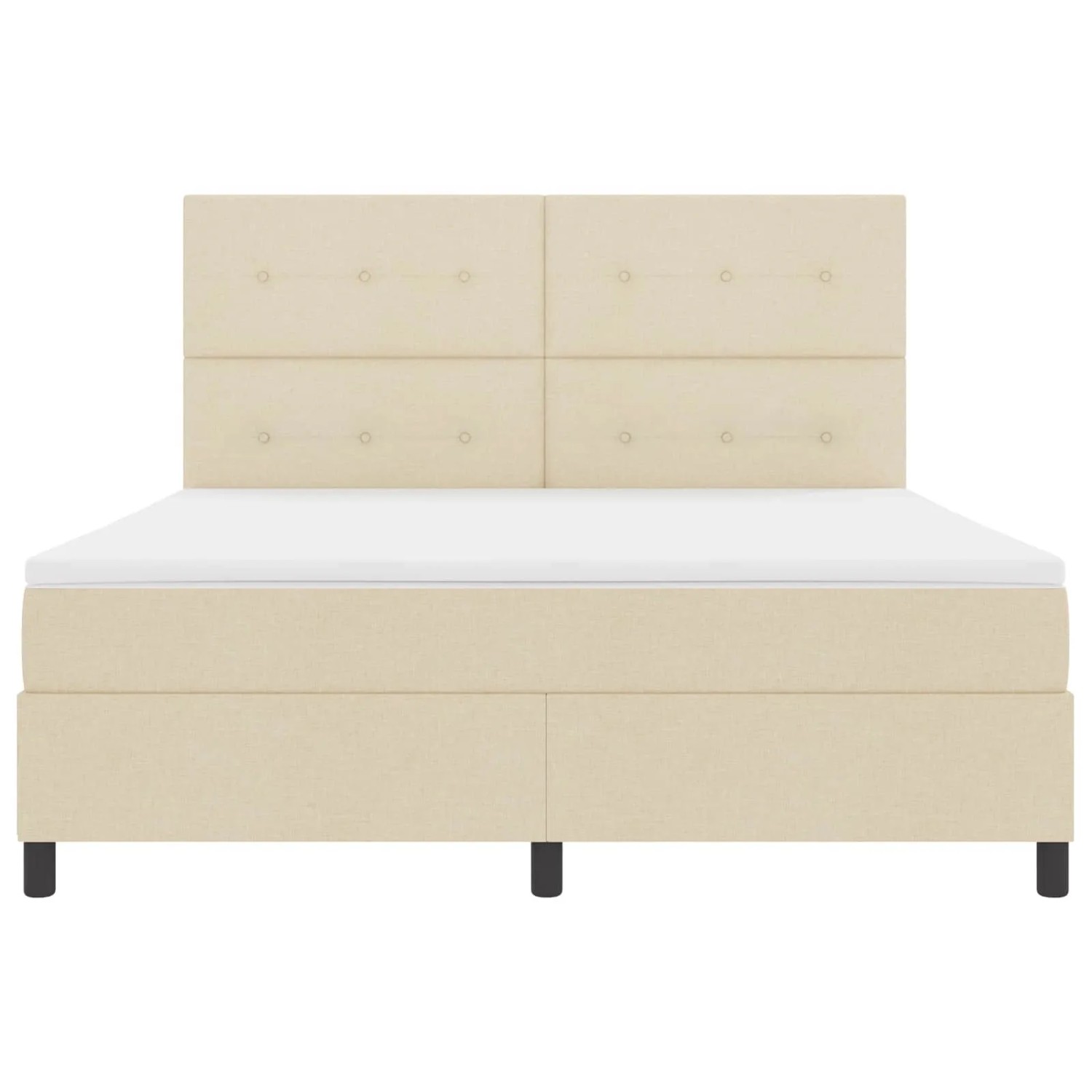 vidaXL Boxspringbett mit Matratze Creme 180 x 200 cm Stoff 3342891 günstig online kaufen