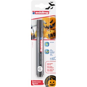 Edding Halloween-Marker e-3110 Schwarz, Permanentmarker zum Kürbis bemalen.