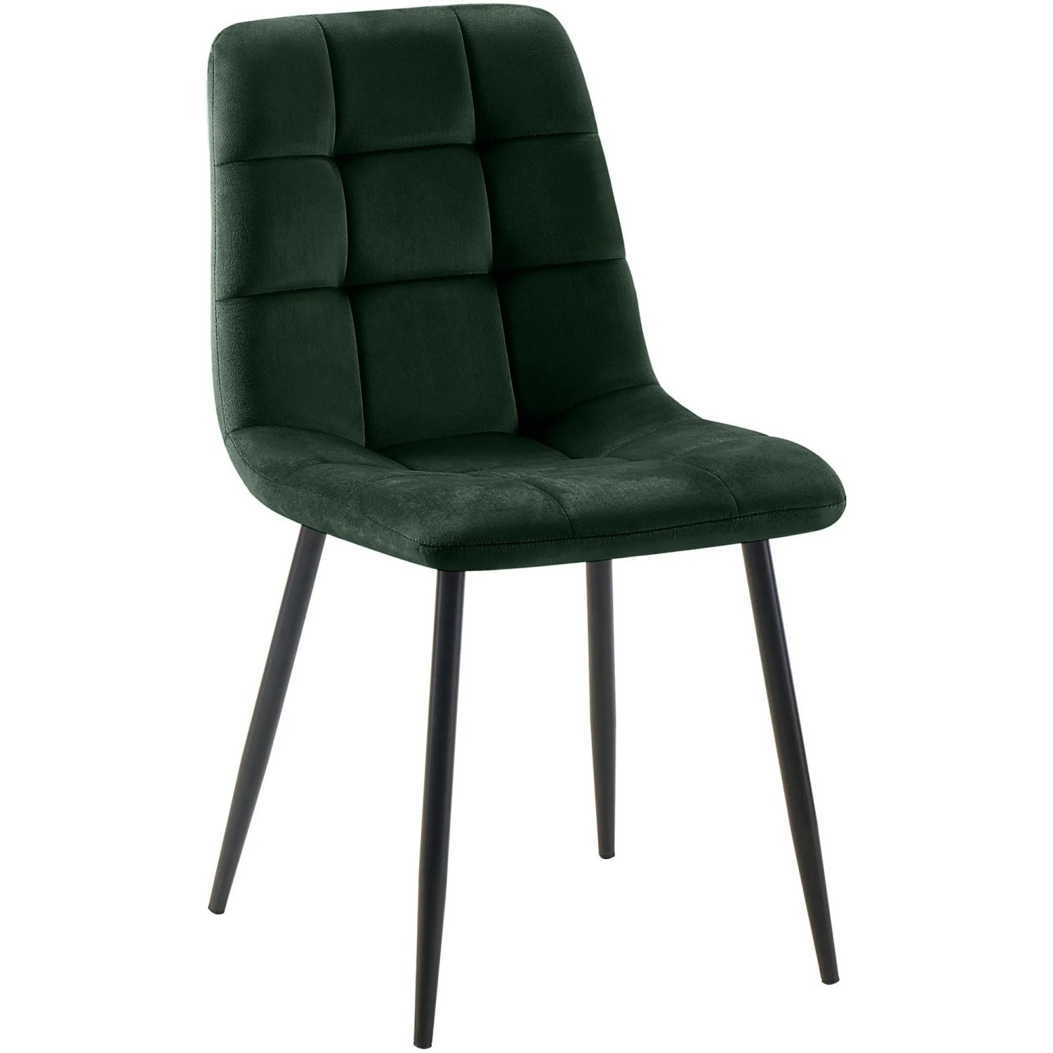 DELUKE Esszimmerstuhl FIGAD Samt Grünfarbig 45x55x84cm Essstühle Esszimmerstühle Küchenstühle Wohnzimmerstühle