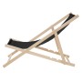 ECD Germany Liegestuhl 10er Set, klappbar, Holz, schwarz. Sonnenliege für Garten und Balkon.