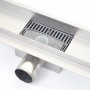 Edelstahl Duschrinne 90cm mit Siphon und herausnehmbarem Sieb für ebenerdige Dusche.