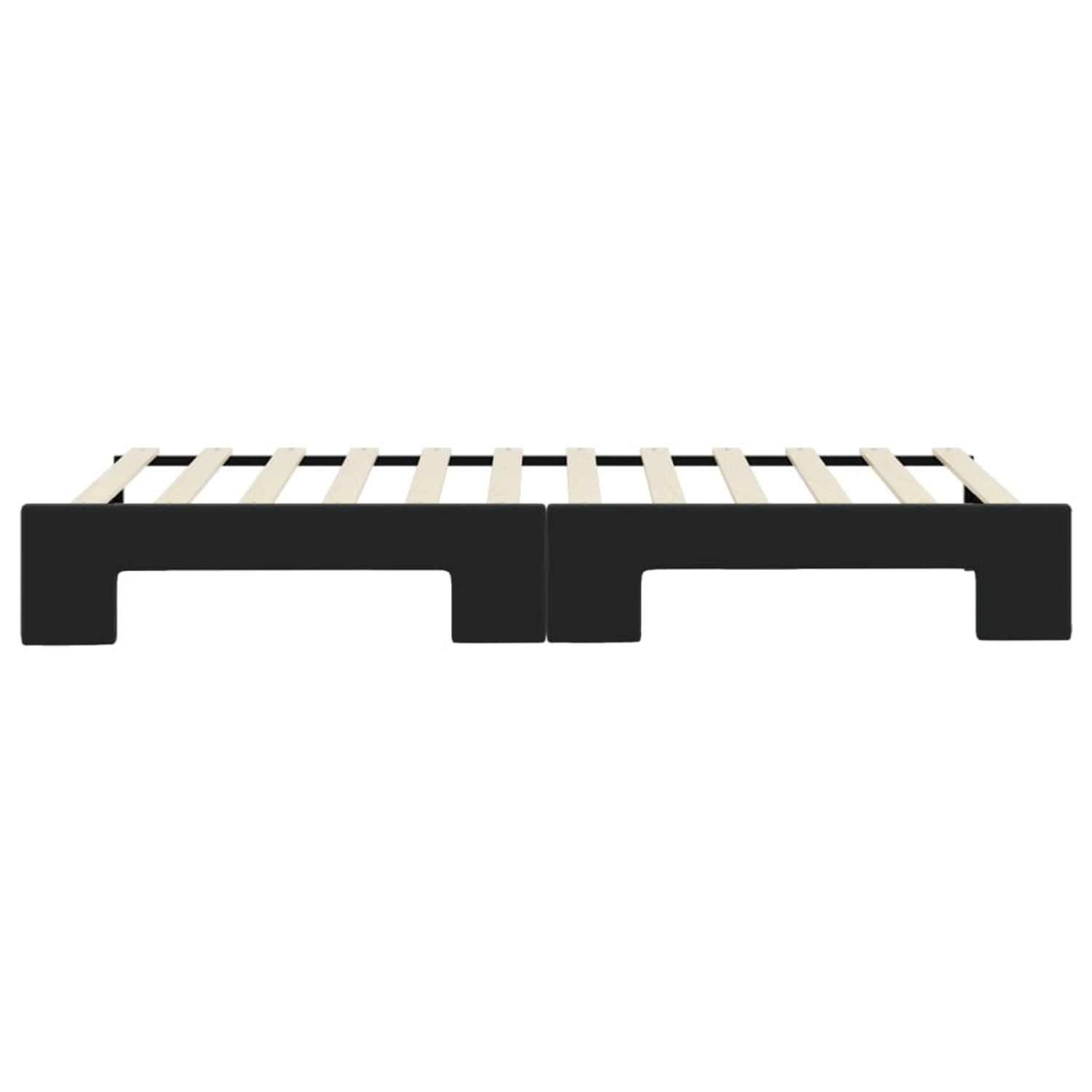 Schwarzes vidaXL Tagesbett, ausziehbar, 80x200 cm, Samt, ohne Matratze.