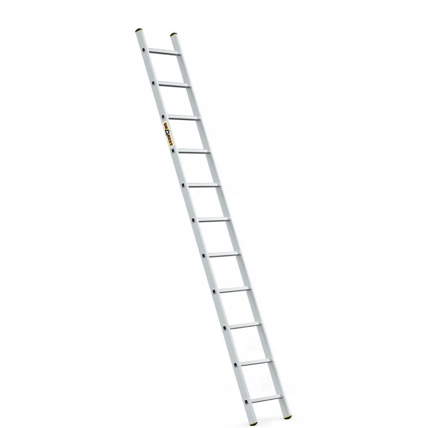 DRABEST Professionelle Aluminium Anlegeleiter 1x11, 11 Sprossen