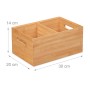 Relaxdays Aufbewahrungsbox Bambus Natur 2 Fächer mit Griffen 14 cm x 30 cm x 20 cm_4