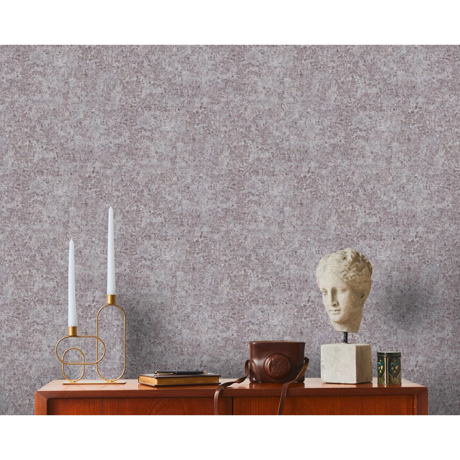 AS-Creation Vliestapete Metallic Putzoptik grau-silber mit Struktur und Metalliceffekt.