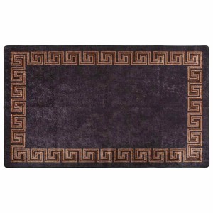 vidaXL Teppich Waschbar 120x180 cm Schwarz und Golden Rutschfest 337930