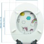 Sanfino WC-Sitz Unicorns: Toilettendeckel aus Holz mit Einhorn-Motiv und Absenkautomatik.