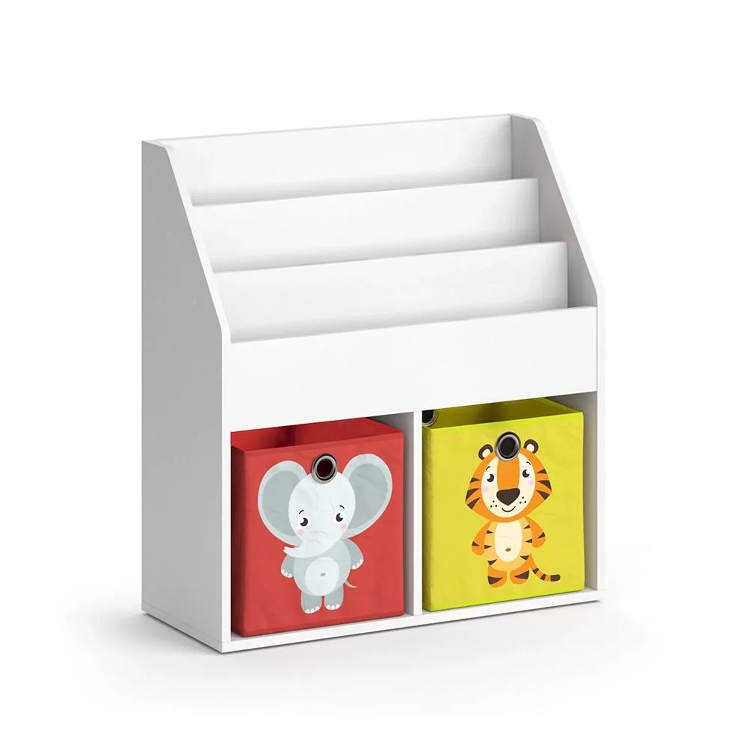 Vicco Kinderregal Luigi Weiß 72 x 79 mit 2 Faltboxen Art Nr 36213