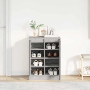 vidaXL Schuhschrank Betongrau 57x34x76 cm Holzwerkstoff 861871