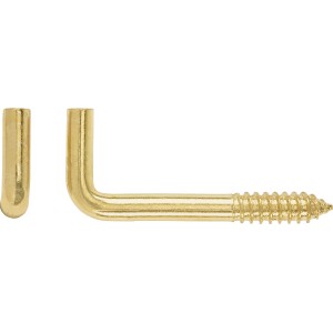 Schraubhaken Gerade Stahl Vermessingt 50 mm x 3,2 mm 4 Stück