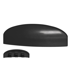 Schwarze Bauheld Wasserschlitzkappen (30-35mm) für Fenster, 30er-Set.