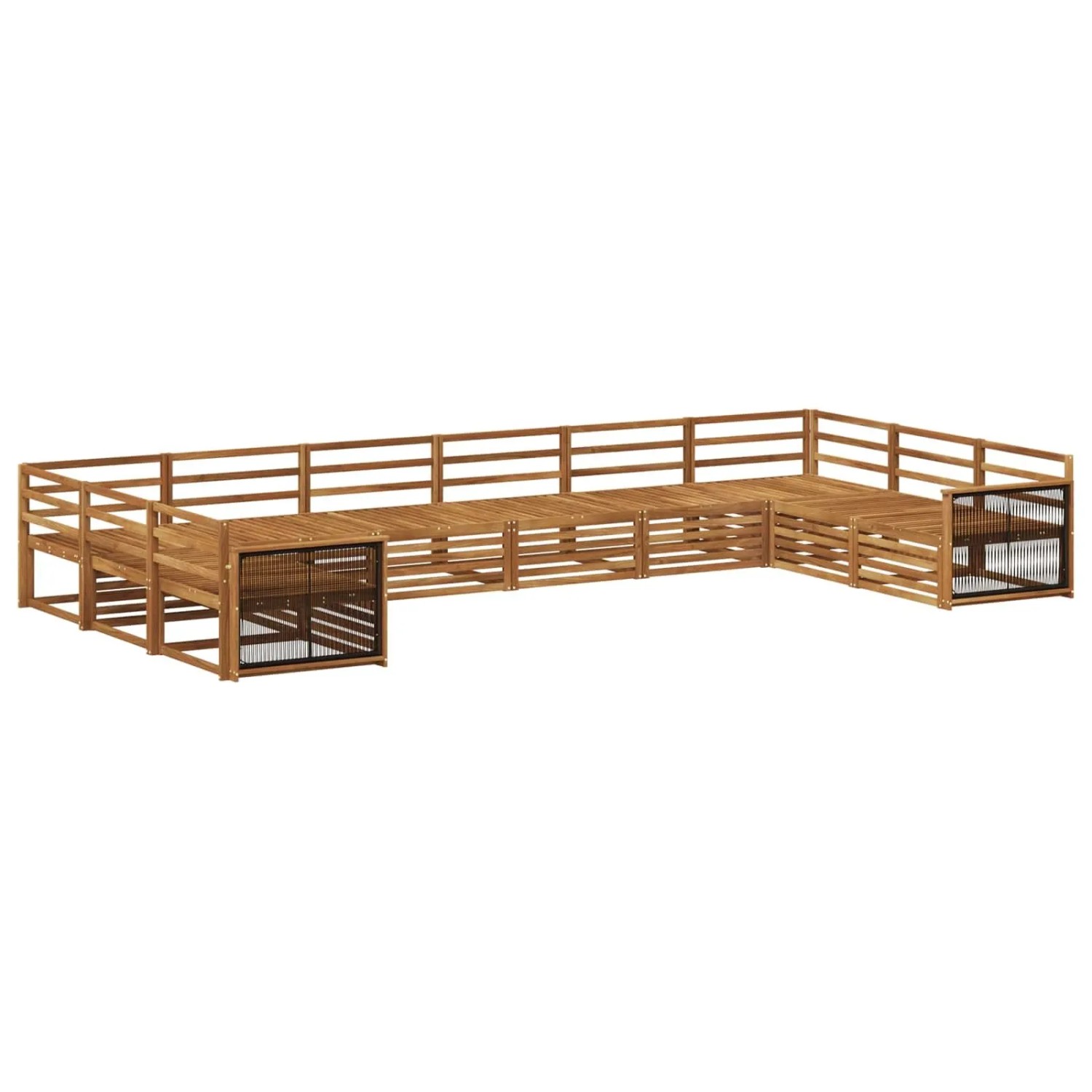 vidaXL Sofagarnituren 10 Stk Massivholz Akazie 3383892