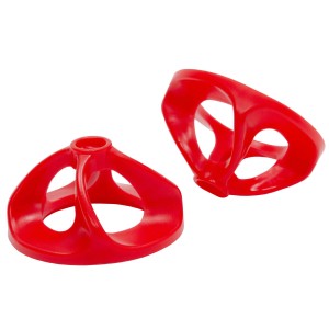 Dalsys Fliesen Nivelliersystem: Zwei rote Zughauben für gleichmäßige Fugen.