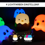 MegaLight Mini Lichter Eggy's, dimmbare Nachtlichter mit Akku, 9-fach sortiert in verschiedenen Farben.