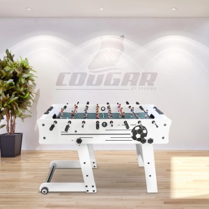 Weißer, faltbarer Cougar Tischkicker Scorpion Kick für Spiel & Spaß im Innenbereich.