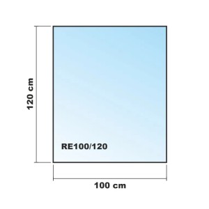 ECOfoxx Funkenschutzplatte Glasbodenplatte Rechteck 100x120cm Schwarz