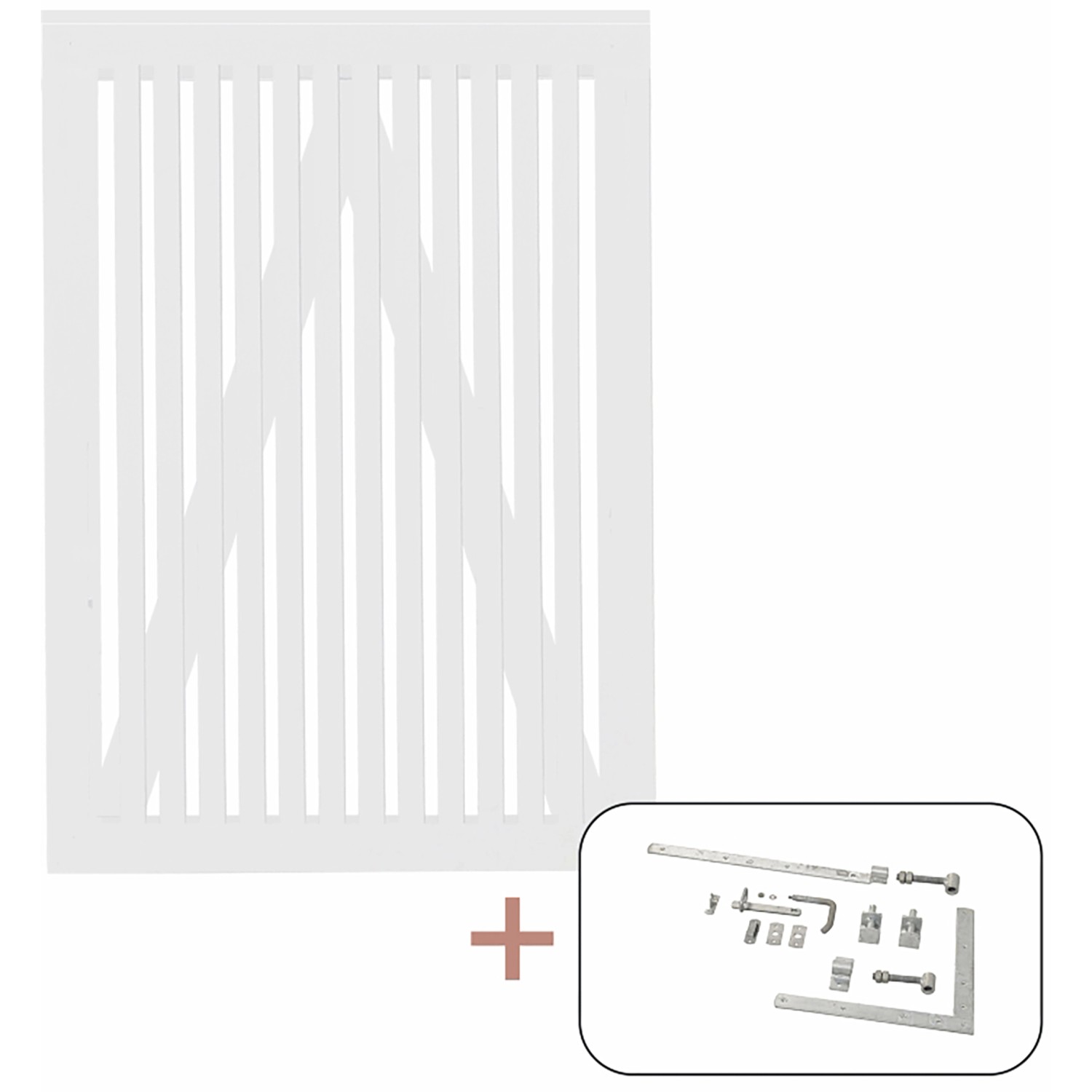 Einzeltor Sendai Nadelholz Weiß 100 cm x 140 cm günstig online kaufen