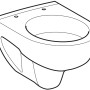 Geberit Renova Compact Wand-WC, Tiefspüler, spülrandlos, verkürzte Ausführung, weiß.