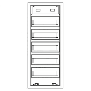 Alphatec Unterputzkleinverteiler POLARIS 5-reihig mit Steckklemme