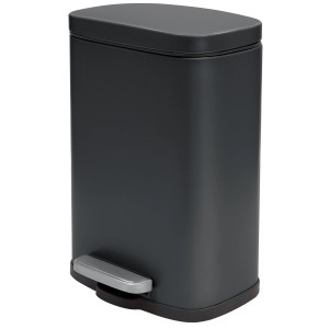 Schwarzer Spirella Kosmetikeimer Akira, 12 Liter, mit Pedal und Inneneimer.