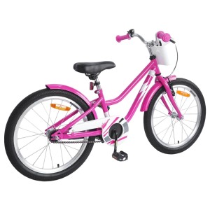 vidaXL Kinderfahrrad 18 Zoll für 5-7 Jahre Alt Dunkelrosa 42009585