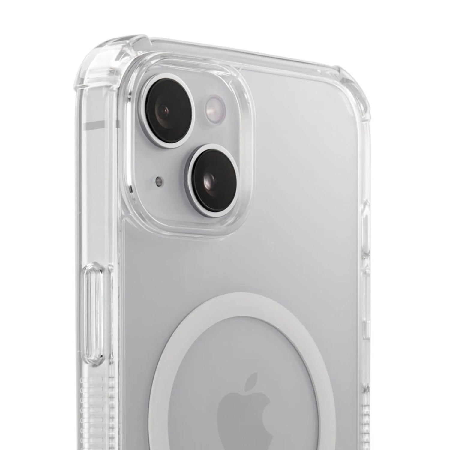 Transparente Hama MagCase Extreme Protect Handyhülle für iPhone 13, zeigt Kameras & MagSafe Ring.
