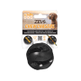 Schwarzer Zeus ChewChasers Treat Ball, ein robustes Intelligenzspielzeug für Hunde.