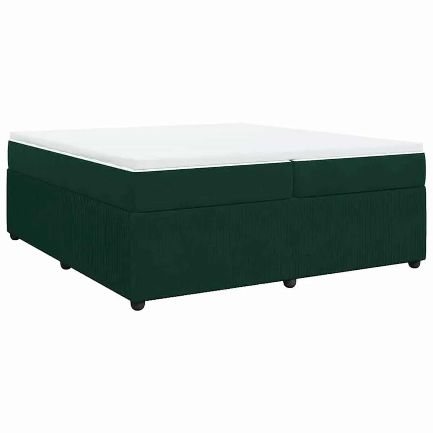 vidaXL Boxspringbett mit Matratze Dunkelgrün 200x200 cm Samt 3285665 günstig online kaufen