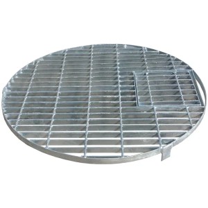 Verzinktes Intergarden Abdeckgitter, Ø 125 cm, belastbar bis 250 kg, für Brunnen, Becken und Wasserspiele.