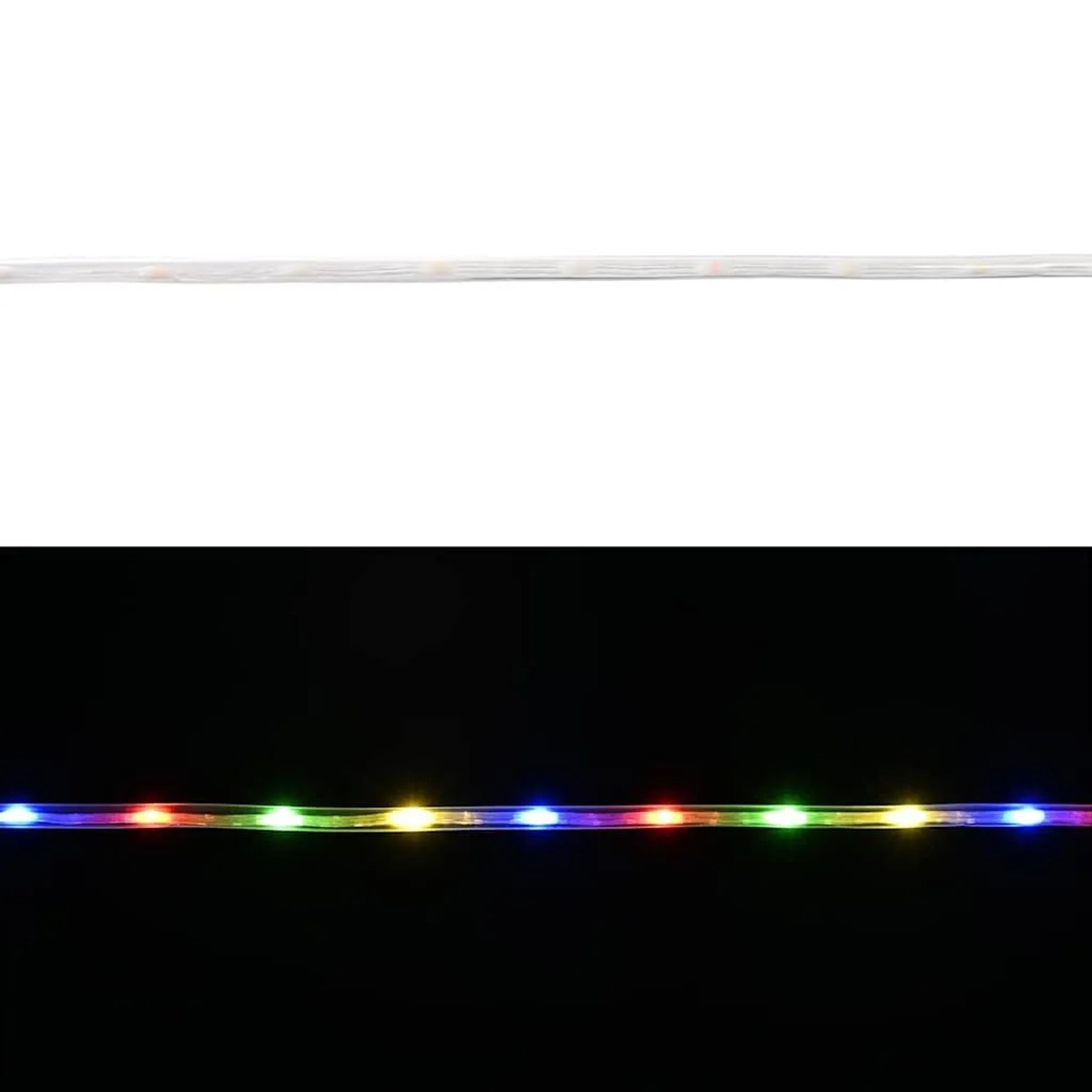 Mehrfarbiges vidaXL Lichtseil mit 480 LEDs, 20 m Länge, für den Außenbereich.
