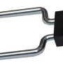 Küpper Systemhalter, 4er-Set, 6 cm, silber-schwarz, für Werkbank Lochwand zur Werkzeugaufhängung.