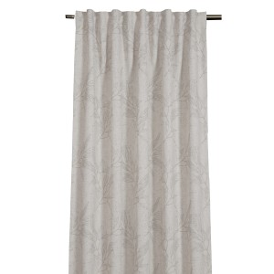 Blickdichter, naturfarbener Sehlbach Fertigschal mit Zweig-Jacquard-Muster, 135x245 cm.